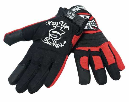 West Coast Choppers West Coast Choppers Riding Gloves Black/Red  - 566208V