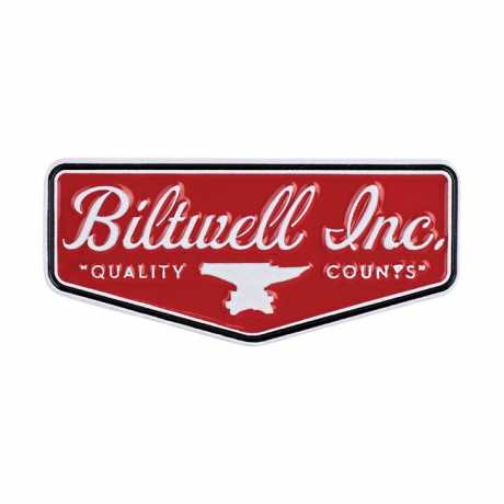 Biltwell Biltwell Enamel Pin Shield Red/White  - 567342