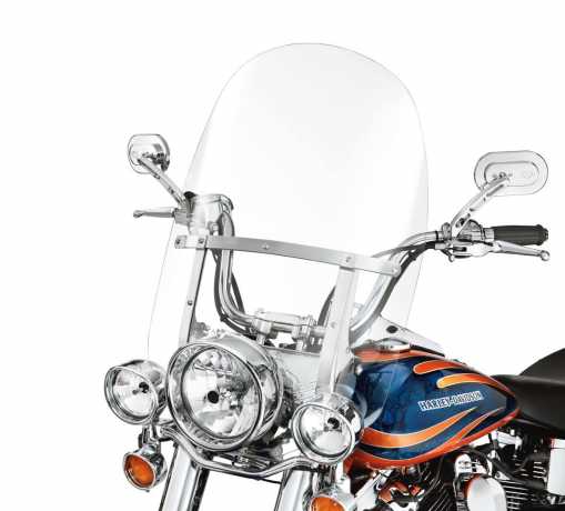 Harley-Davidson King-Size Detachable Windshield 21" clear & polished Braces  - 57400112