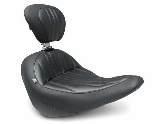 Mustang Standard Touring Solo Seat with Backrest, Dagger black 