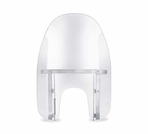 Quick-Release Compact Windshield 18" clear & polished Braces 