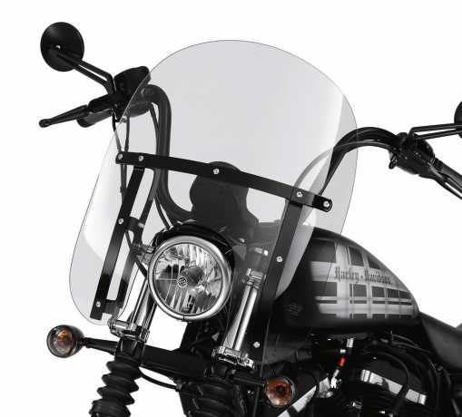 Harley-Davidson Abnehmbare Kompakt-Windschutzscheibe 14" leicht getönt & schwarze Streben  - 58703-09