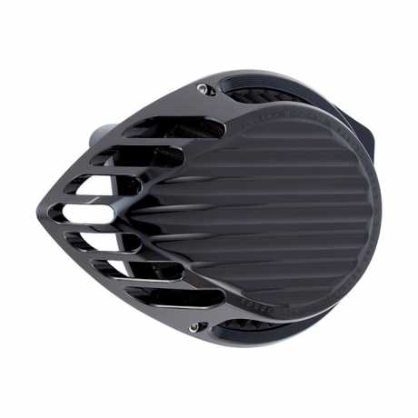 Rough Crafts Rough Crafts Teardrop Finned Air Cleaner Black  - 599477