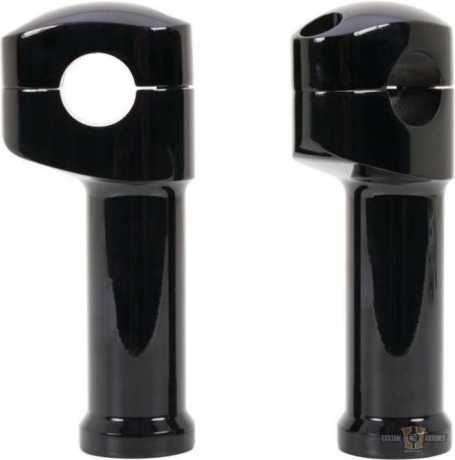 Custom Chrome Riser Kit with Top Clamp 5" two pieces | black - 60-4303