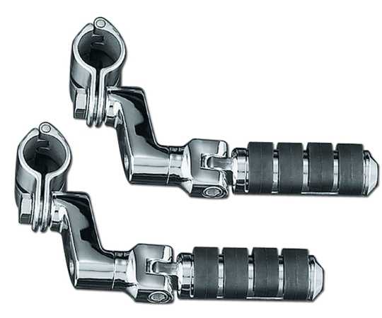 Kuryakyn Small ISO-Pegs with Offset & 1-1/4" Magnum Quick Clamps 