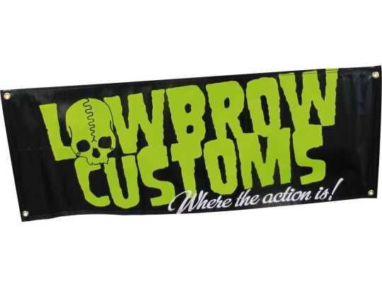 Lowbrow Customs Lowbrow Lowbrow Customs Logo Banner, 47" x 17"  - 60-7548