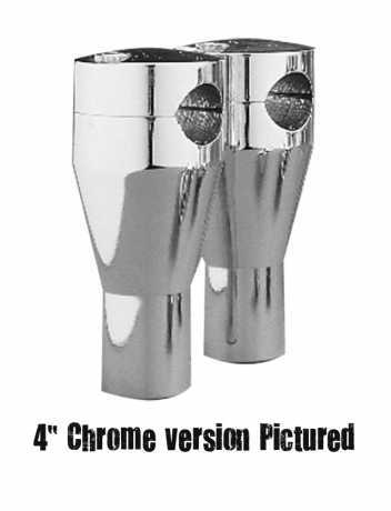 Custom Chrome Aluminium Risers Custom Round 1" x 3" chrome  - 60-7439