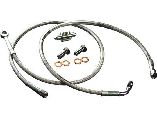OEM Style DOT Brake Line Kit Stainless Steel Clear Coated 51,75" 