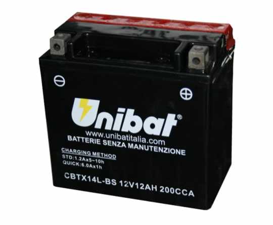 Unibat CBTX14L-BS Batterie 12Ah 200CCA 