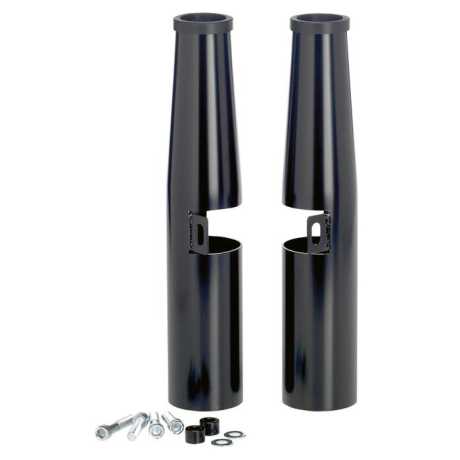 Lowbrow 39mm Fork Shrouds  Black black electroplated 