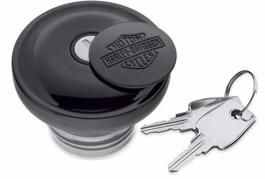 Fuel Cap Bar & Shield Logo Self-Locking black 