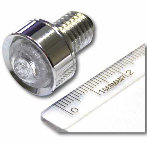 HIGHSIDER LED taillight MONO, clear lens chrome plated, dia. 18 mm chrome