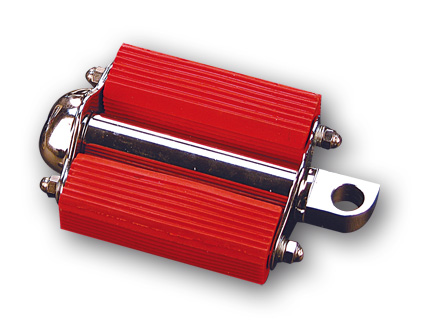 Custom Chrome Bicycle Style Kick Pedal red  - 63-2321