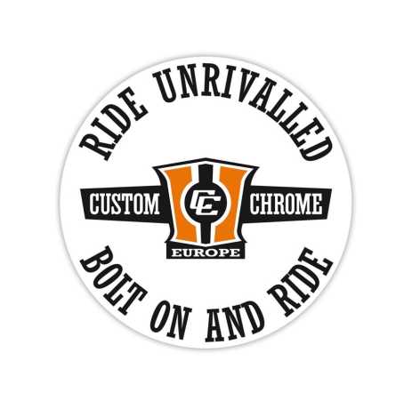 Custom Chrome Custom Chrome Sticker Ride Unrivalled 9,5 cm round  - 64-2879