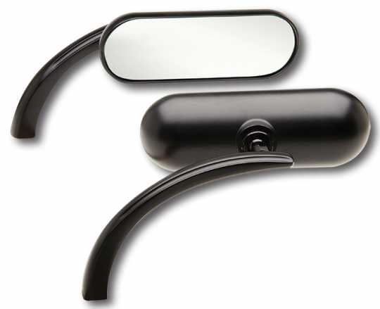 Arlen Ness Spiegel Mini Oval, schwarz links
