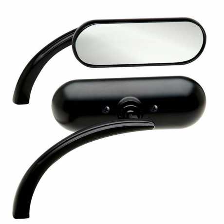 Arlen Ness Spiegel Mini Oval, schwarz rechts