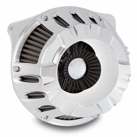 Arlen Ness Deep Cut Inverted Air Cleaner Kit, chrome 