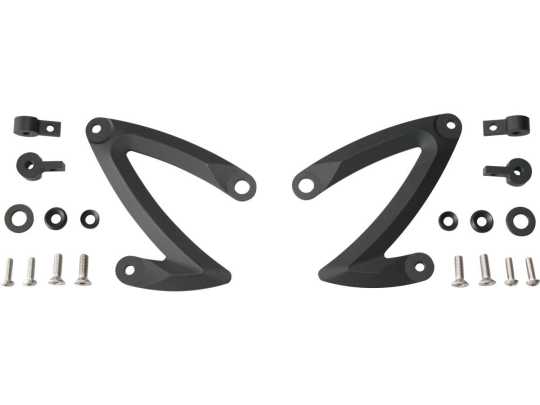 Highsider Highsider CNC Alu headlamp bracket set Z-Style black  - 65-5799