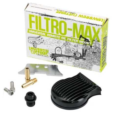 Lowbrow Customs Lowbrow FiltroMax Ölfilter-Montage Kit, schwarz  - 65-5841