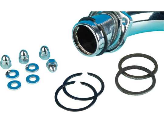 James Gaskets Gasket Kit, Exhaust Mounting, w/ Knitted Wire Gaskets & Chrome Acorn Nuts  - 66-7100