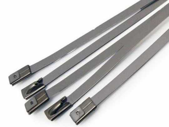 Custom Chrome Stainless Steel Locking Ties 14" (4)  - 66-4513