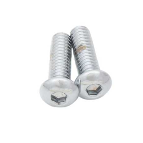 Custom Chrome Buttonhead screws  5/16-24x1/2 chrome (2)  - 68-258