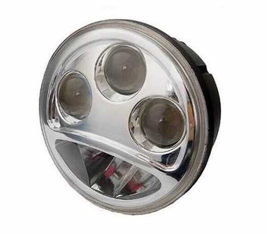 Custom Chrome LED Headlamp Insert 5.75"  - 68-8147