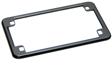 Custom Chrome License Plate Frame 7" x 4" black  - 68-8074