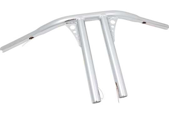 Santee Straight Up 1.25" T-Bar handlebars 12" | chrome