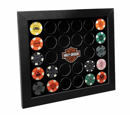 H-D Motorclothes Harley-Davidson Poker Chip Collectors Frame (28)  - 6925