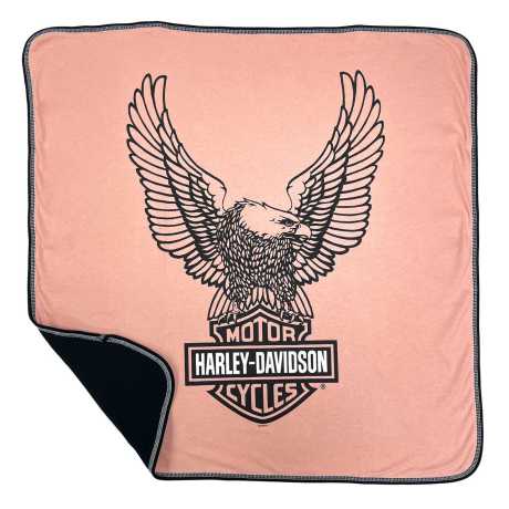 H-D Motorclothes Harley-Davidson Up-Winged Eagle Receiving Baby Blanket pink/black  - 7009313