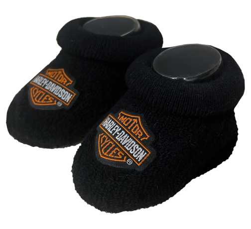 H-D Motorclothes Harley-Davidson Babyschuhe / Stiefelsöckchen Bar & Shield schwarz  - 7059325