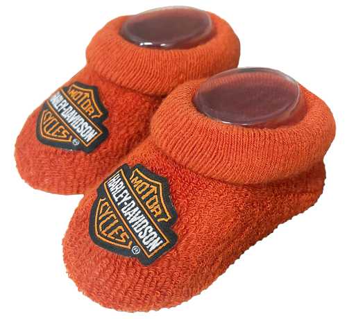 H-D Motorclothes Harley-Davidson Babyschuhe / Stiefelsöckchen Bar & Shield orange  - 7059327