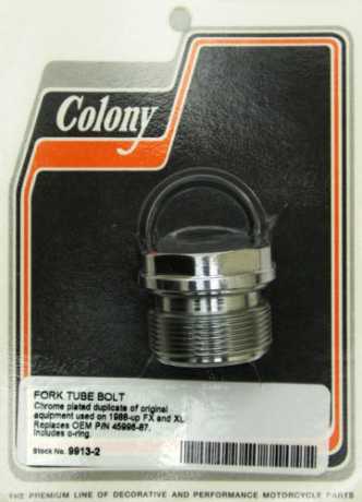 Colony Colony Fork Tube Caps, chrome  - 72-075