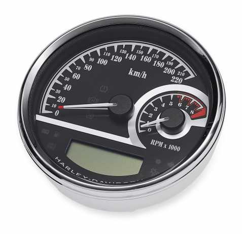 Analog 5" Speedometer/Tachometer km/h, black 