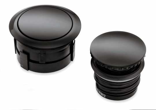 75027-08D H-D Flush-Mount Fuel Cap & Gauge black for Softail & Road