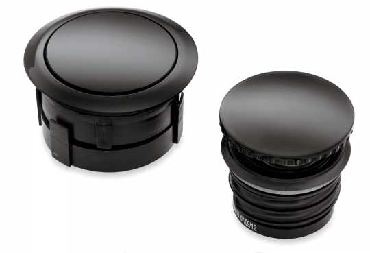 Flush mount Fuel Cap & Gauge Kit gloss black 