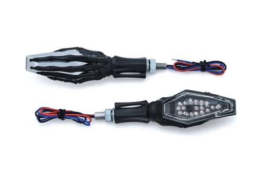 Küryakyn Kuryakyn LED Turn Signal Skeleton, black stem & chrome head  - 20201209