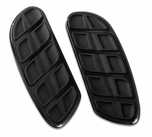 Küryakyn Kinetic Driver Board Inserts Swept Wing, black 