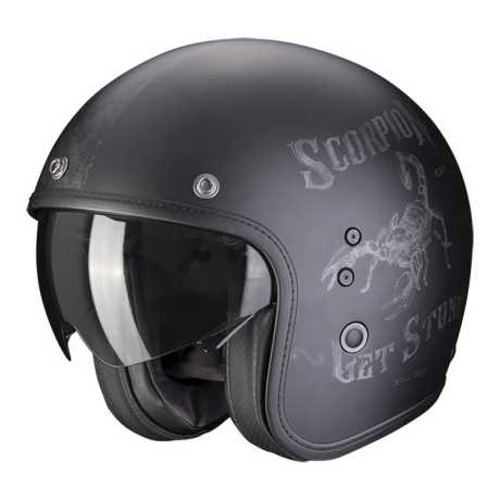 Scorpion Helmets Scorpion Belfast Evo Helm Pique schwarz matt/silber  - 78-271-159V