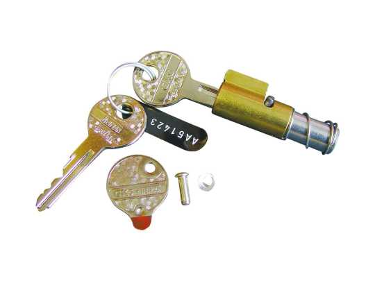 Custom Chrome Lenkschloß 18mm mit 2 Schlüsseln  - 86-519