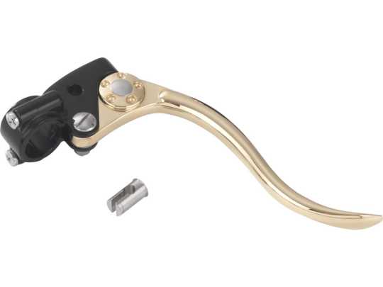 Kustom Tech Deluxe Brake lever Assy Black With Polished Brass Lever 