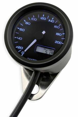 Daytona Velona Speedometer 48 mm, Stainless Steel Black Paint 