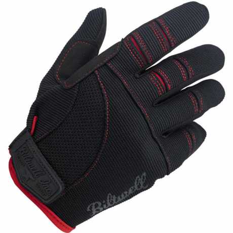 Biltwell Biltwell Moto Handschuhe, schwarz / rot  - 956931V