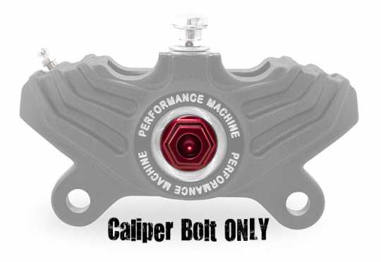 Performance Machine PM Vintage Caliper Bolt Red  - 88-8465