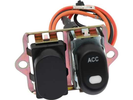 Custom Chrome Rocker Switch Kit, Fairing- Handle Bar, Acc Only, Black  - 89-0351