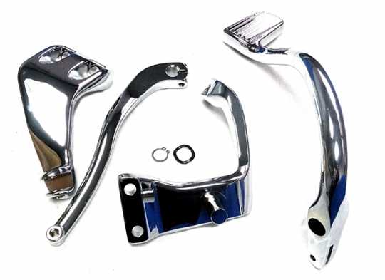 Custom Chrome Mid Control Kit, Forged Aluminum, 2" Forward, without Pegs, Chrome  - 89-0359