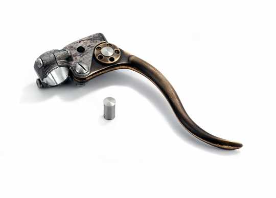 Kustom Tech Deluxe Brake Lever Assembly - raw alu. with raw brass lever 