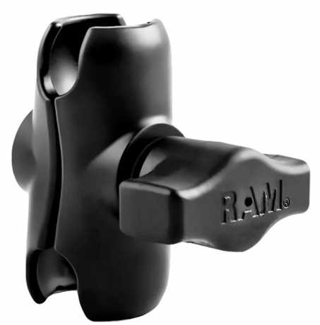 RAM Mounts RAM Mount Double Socket Arm for 1" Rubber Balls, Short 60 mm, Black  - 89-3907