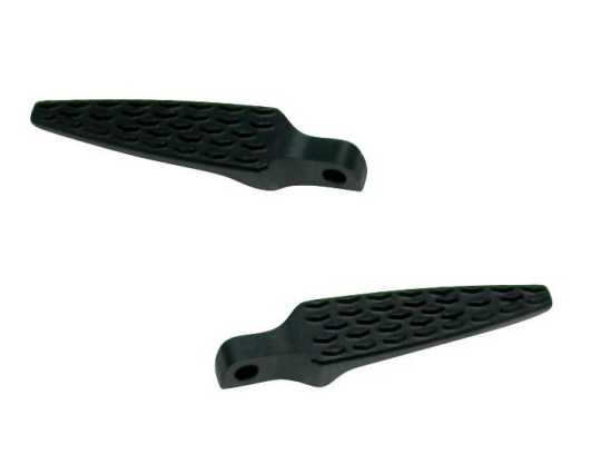 Custom Chrome Argyle Footpegs Straight matt black  - 89-4936